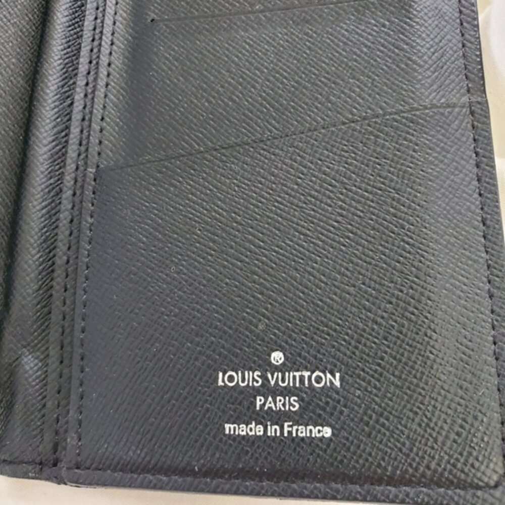 Louis Vuitton Monogram Eclipse Brazza Long Wallet Black France - Picture 9 of 11